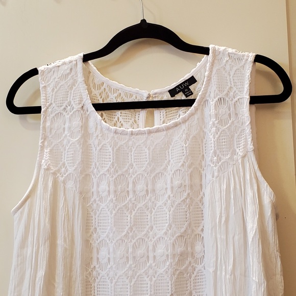 AUW Sleeveless Lace Shift Mini Dress - Picture 3 of 4